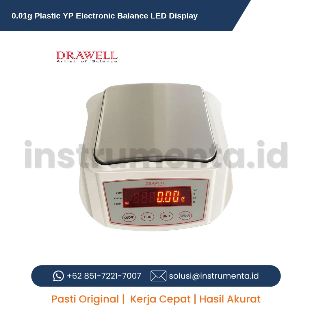 Distributor Resmi 0.01g Plastic YP Electronic Balance LED Display Ready Stock